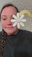 Load and play video in Gallery viewer, Big Daisy Studs · Pearl
