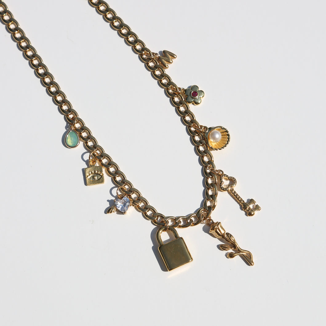 Gold Charm Necklace · NO. 9