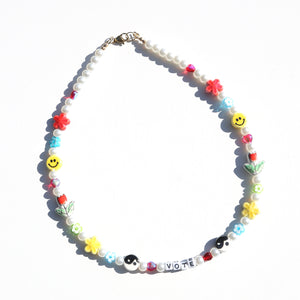 Vote Beaded Necklace