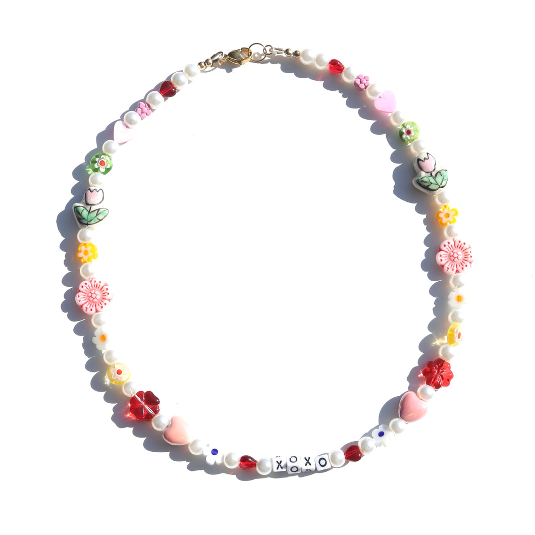 XOXO Beaded Necklace