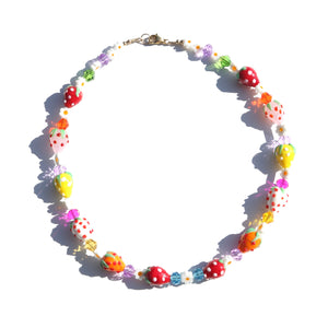 Strawberry Fields Beaded Necklace