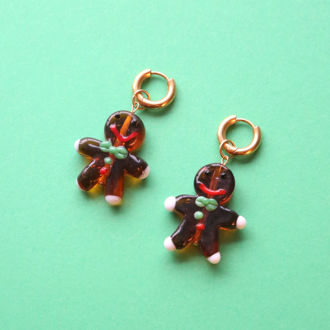Glass Gingerbread Charms