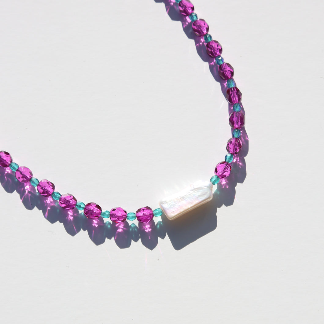 Reversible Beaded Charm Necklace · NO. 30